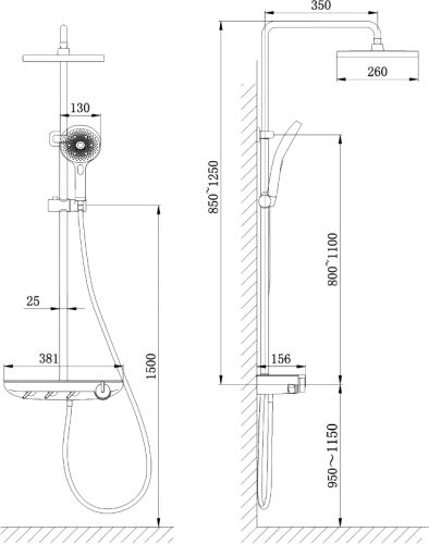 Комплект Акриловая ванна STWORKI Эстерсунд ES18075 без опоры 180x75 см + Ножки + Стойка Драммен в Будённовске