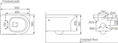 Унитаз подвесной STWORKI Хаммель HDC520WH с микролифтом в Будённовске